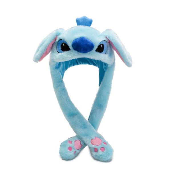 Rabbit Hat Øre Moving Jumping Hat Funny Rabbit Hat Plyshue Blue