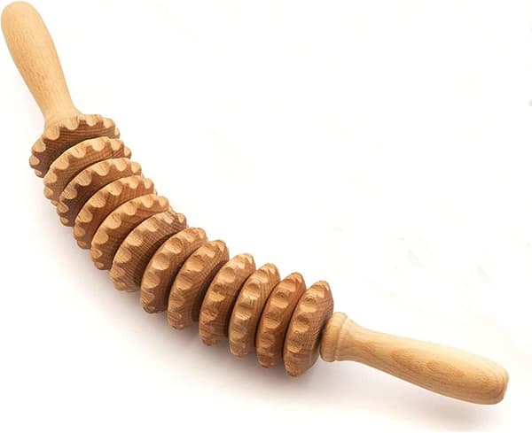 42 cm Tillbehör Anti Celluliter Massage Roller Lår Massage Apparat Maderoterapi Trä