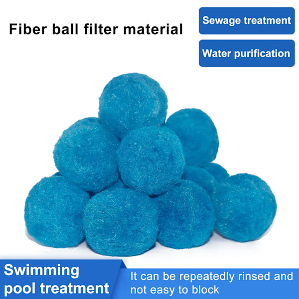 Boblebad Filter Ball 1 Pose Slitesterk Pålitelig Fiber Svømmebasseng SPA Boblebad Filter Sand Alternativ Husholdningsartikler (200g)