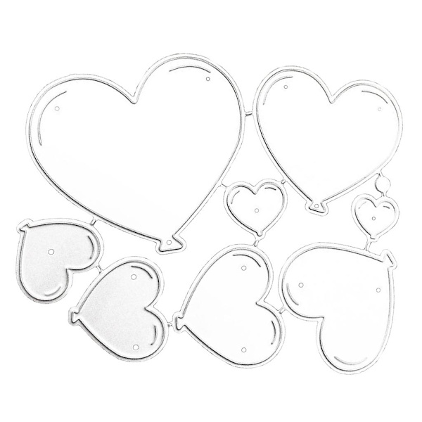 Hjerte Metal Skæring Dies DIY Carbon Steel Prægning skabelon Stencil Scrapbog