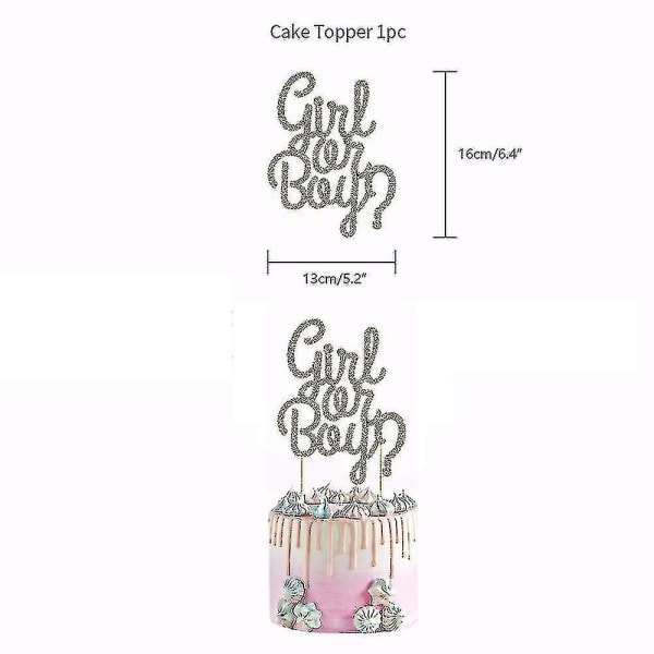 2023-pojke eller flicka Baby Shower Party Supplies Ballonger Banner Cake Topper Dekor Set