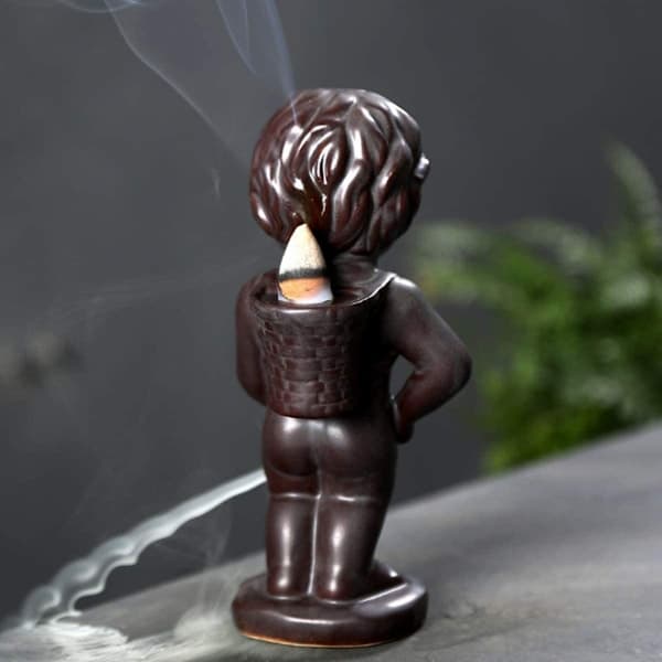Håndlaget keramisk røkelsesholder, Backflow røkelsesbrenner Fig