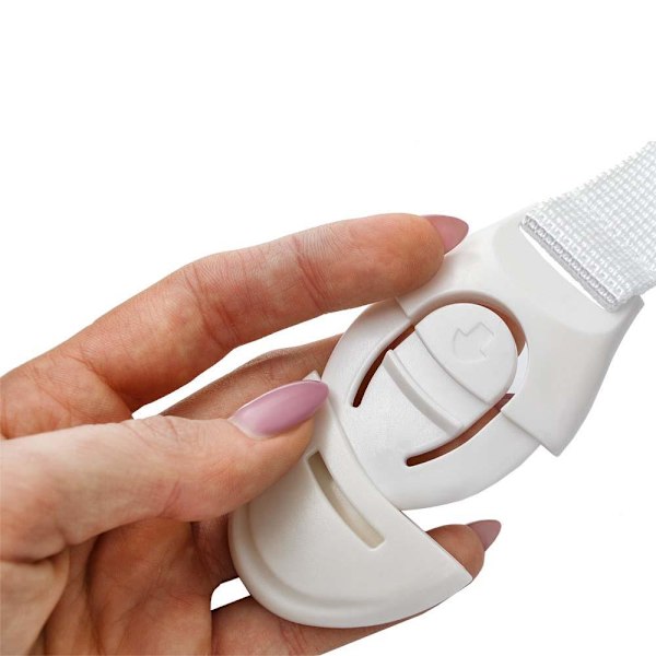 10x Skåpspærre / Låsespærre / Barnespærre White Vit
