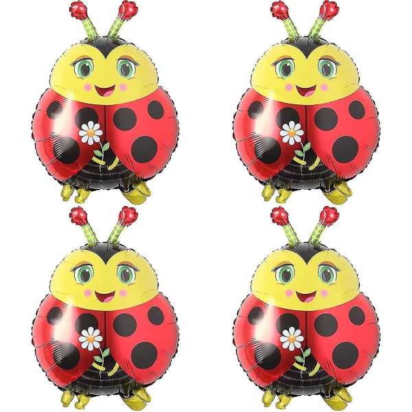 5 stk Ladybug Balloner Dyre Insekt Folie Balloner Til Fødselsdag Baby Shower Ladybug tema Festpynt Tilbehør