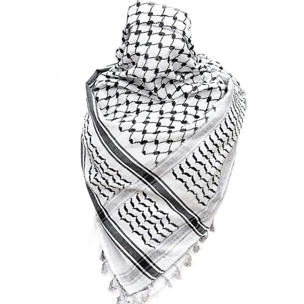 Palæstina-tørklæde, Keffiyeh, Arafat Hatta, Bred med kvaster, Shemagh Keffiyeh Arabisk Houndstooth100% Y2