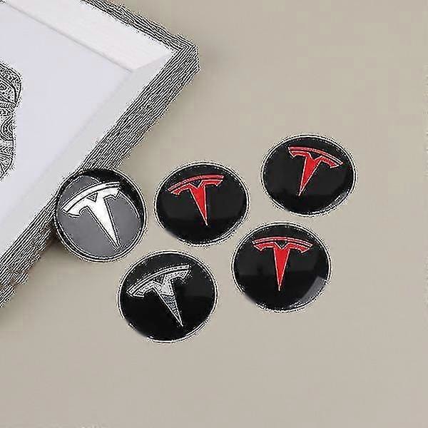 4 st Hjulkapslar Navkapslar Kit För Tesla Model 3 Y Tesla Tillbehör Red