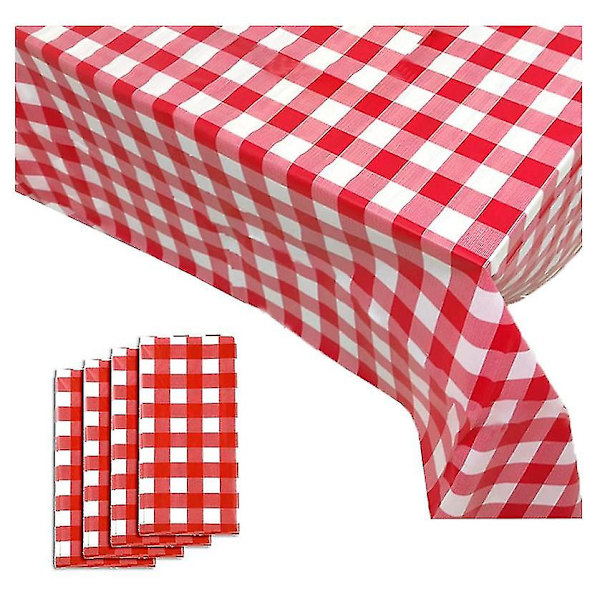 Nya produkter 2023, festartiklar Röd och vit rutig buffelpläd Gingham tyg rektangulär duk för sommaren