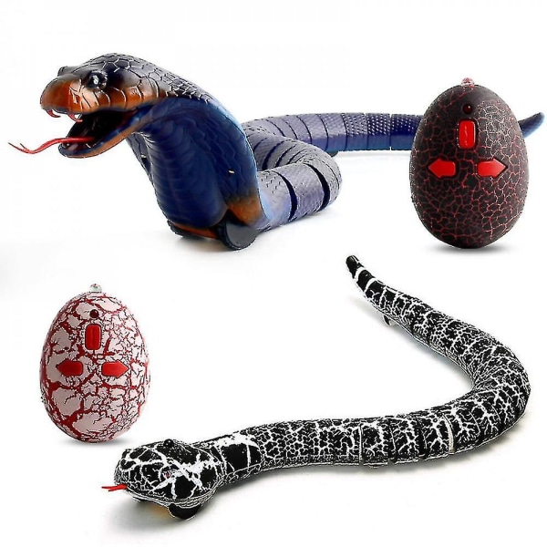 Realistisk Cobra-legetøj med fjernopladning Black