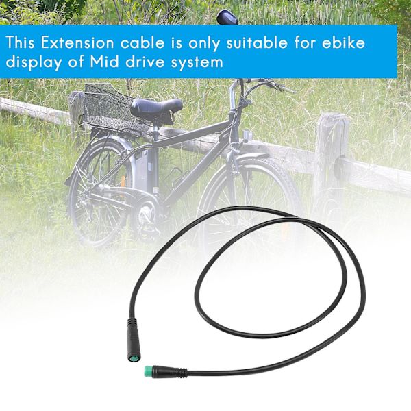 Ebike Display Kabel 5 Pin til BBS01/BBS02/ Mid Motor Elcykel Display Forlængerkabel Konnektor
