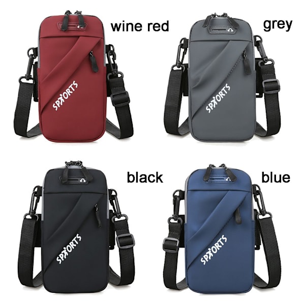 Axelväska Mini Crossbody-väskor Telefonhållare VINRÖD wine red