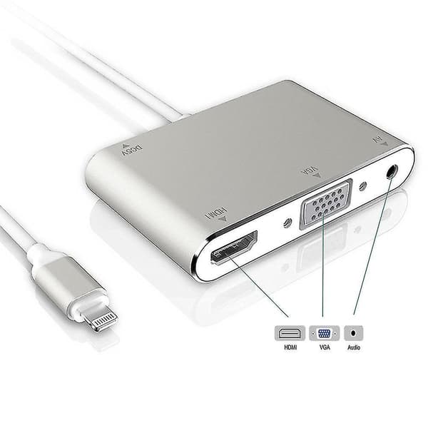 1080p Lightning til HDMI VGA Audio Video Adapter Konverter til Apple