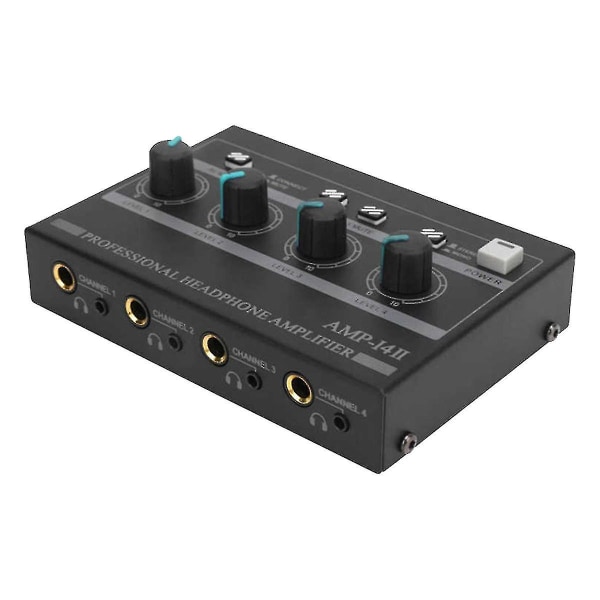 Hovedtelefonforstærker 4-kanals ferrolegering /8-vejs stereomonitorsæt Opladelig hovedtelefonforstærker-eu-stik