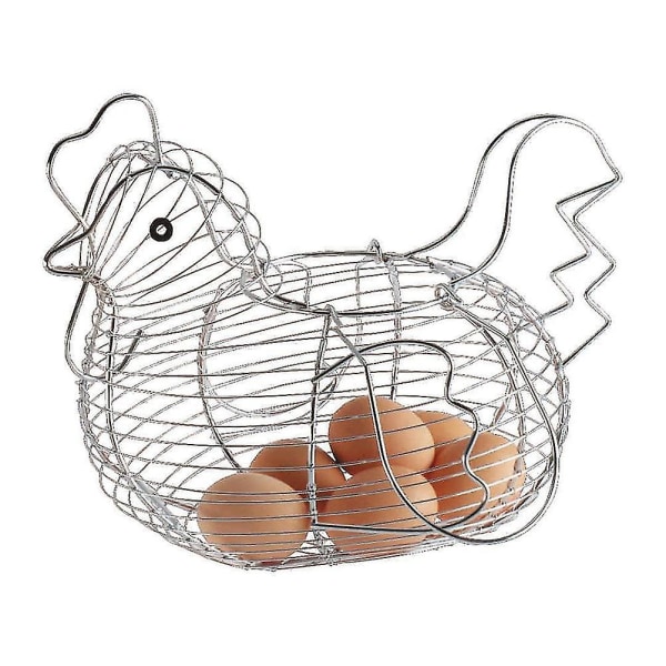 Kycklingformad äggkorg Fruktförvaring Trådkorg För Hemma Kicthen