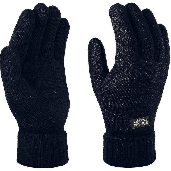 Thinsulate-fodrade akrylstickade handskar för män