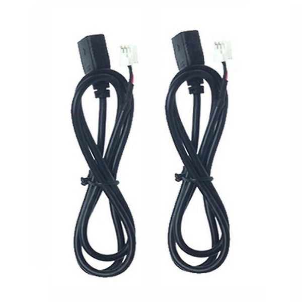 2kpl 4-nastainen+6-nastainen liitin USB-kaapeli Autoradion stereolle 1m USB-kaapeli USB-sovitin