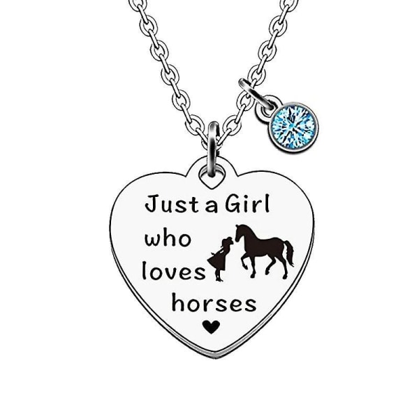 Hestehalskæde Hestegaver til piger -xx Blue