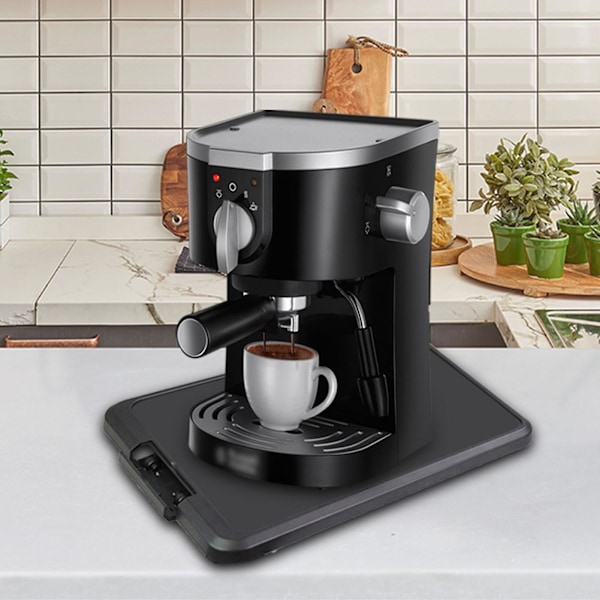Utdragbar bricka för kaffebryggare, stretchiga kaffebryggarhyllor för bänkskivor