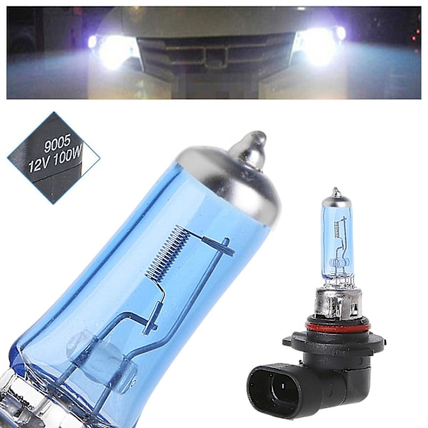 Uusi 1 kpl 9005/hb3 6000k 100w valkoinen xenonkaasu halogeeniauton ajovalopolttimo