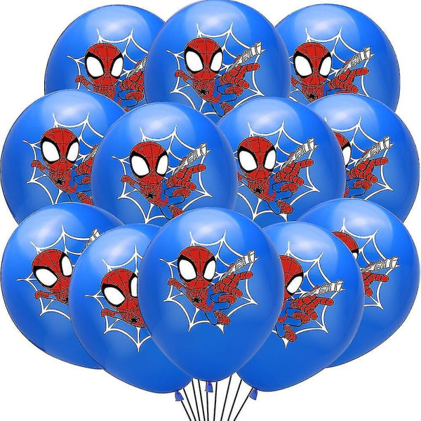 Spidey og hans fantastiske venner 12 tommer latex balloner Spiderman fødselsdagsfest dekorationer til børn Baby shower festartikler As picture-B-12pcs