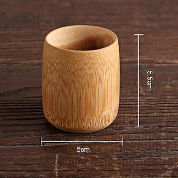Naturlig Bambu Juice Mugg och Kopp Drickskoppar för Sake kaffe och te, 12 Designer att Välja C