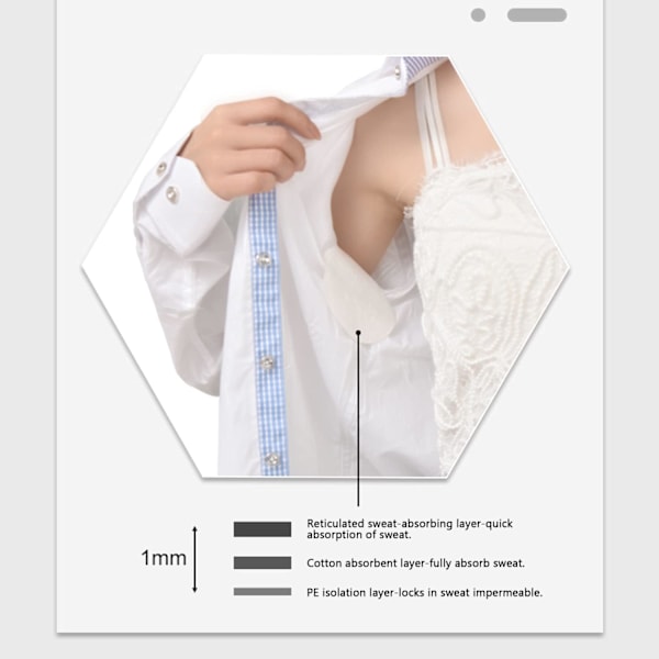 24 Kyljenaluspehmustetta, Ultraohut Mukava Hikoilun Imeytyvä Deodorantti, Unisex (Ihonväri)