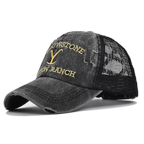 Yellowstone Dutton Ranch Basebollkeps med Justerbar Broderad Keps