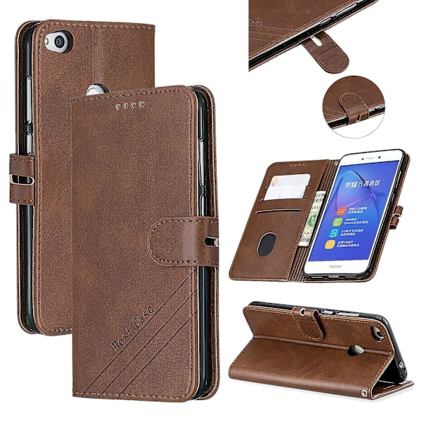Til Huawei P8 Lite Wallet Case, 3 Kreditkort Slot ID Kortholder, PU Læder Flip Case
