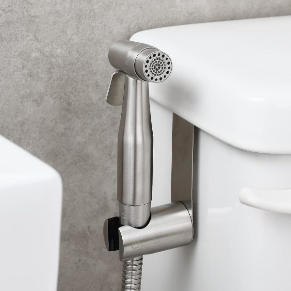 Håndholdt bidetsprøjte Premium rustfrit stålsprøjte - Kun bidetsprøjtehoved til toilet, vand Toilet rengøringsudstyr