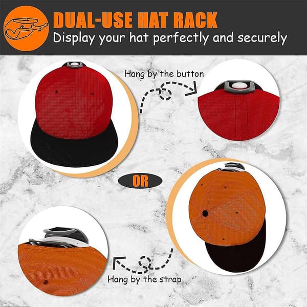 24 Pak Adhesive Hat Hooks Til Væggen, Hat Stativ Hat Organizer Display Til Hjem Decor, Hat Hold Hanger