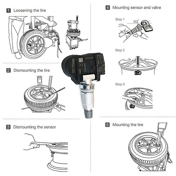 4 kpl TPMS-rengaspaineanturia I30 I55 Venga Sorenta Picanta Ceed 529333N100 52933-2M650