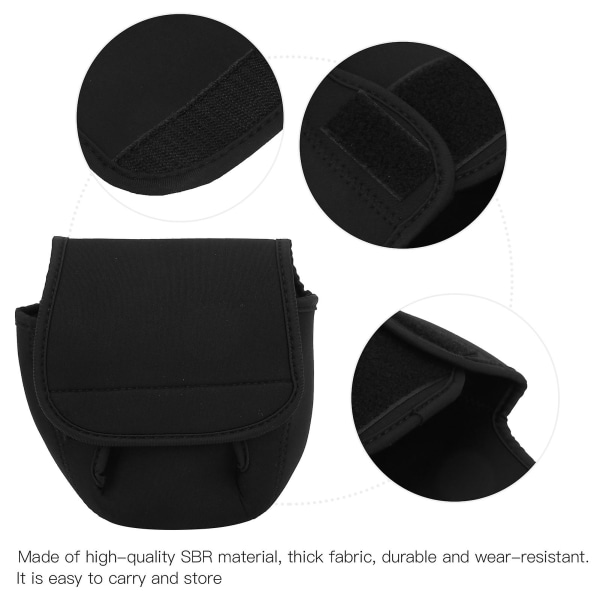 2024 Spinning Reel Soft Cover Case AntiCollision Opbevaringspose Fiskehjuls beskyttende dækselpose(M)
