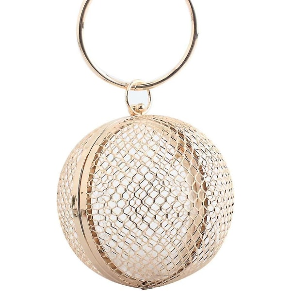 2023 - Ihålig Metallboll Djärva Burar Dam Rund Clutch Väska Kväll Lyx Party Väska