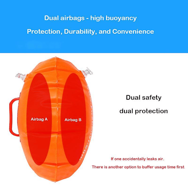 Dobbelt Airbag Oppustelig Svømme Float Bøje Svømning Flydende Taske Voksen Barn Svømme Bøje Dykning Bøje Svømmeudstyr Style 3