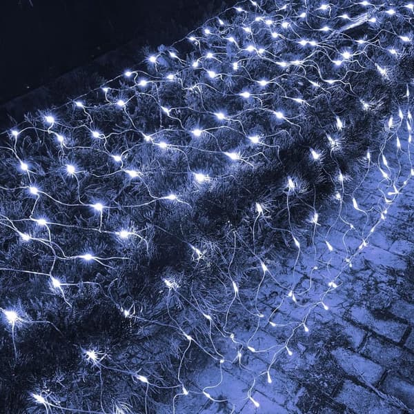 Decorative light net 320 LED, Christmas lighting net 3x3 m, light string - for terrace and party, waterproof IP44 whiteCJY white
