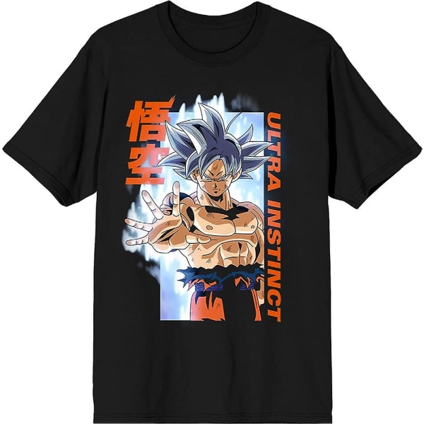 Dragon Ball Super Ultra Instinct Goku sort T-shirt til mænd M