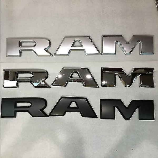 Sopii Dodge Ram -tavaratilaan auton logoon Pickup -tarrat Ram 1500 2500 3500 Takaosan suurikokoinen auton tarra Matte Black