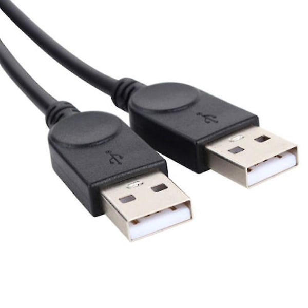 Ny USB 2.0 1 hona till 2 hane Y-splitter Data Sync Laddningsförlängningskabel Hfmqv