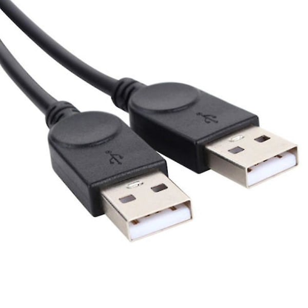 Uusi USB 2.0 1 naaras 2 uros Y-jakaja Data Sync latausjatkokaapeli Hfmqv