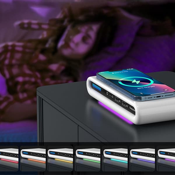 Trådløs Hurtig Opladningsdock Multi-port Opladerstation Til Android/ios Enheder