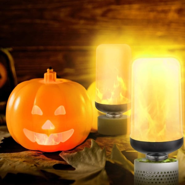 Flamme-lyspære, E27 5w Led-flammeeffekt-lyspære med 4 lysmoduser, innendørs utendørs dekorative lyspærer til Halloween, jul, bryllupsfest