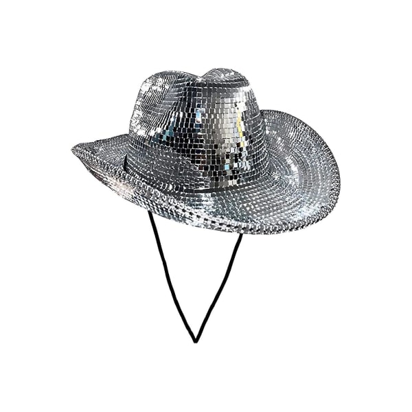 Disco Ball Cowboy Hat, Mirrored Ball Cowboy Hat, Bachelorette Bachelor Party Hat