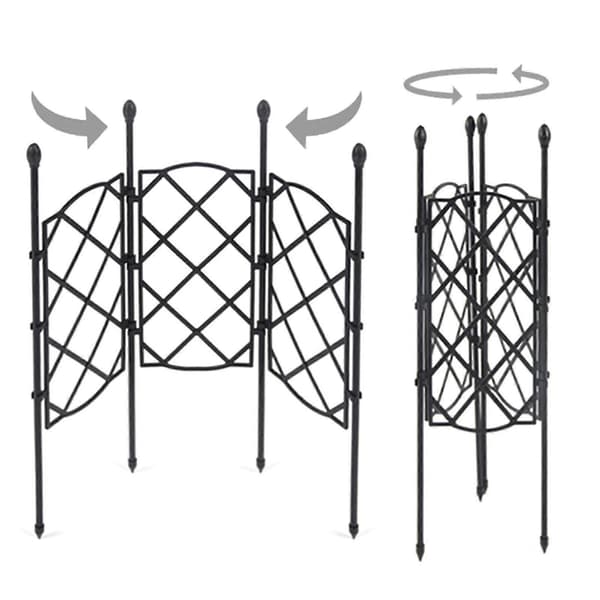 Sammenleggbare metalltråd espalier - Hage espalier blomsterramme for rustfri støtte 3pcs