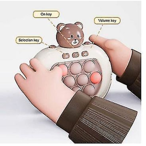 Pop It-spil - Pop It Pro Light Up-spil Hurtig tryk Fidget-spil Brun Brun Bjørn