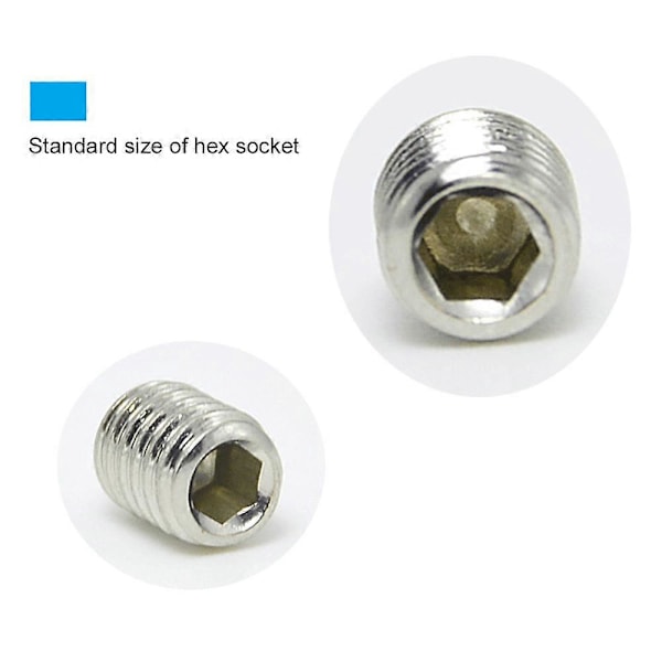 200-pack Hex-skruvset, Insexskruvar 304 Rostfritt Stål M3/M4/M5/M6/M8, Sorterad i Organiseringslåda