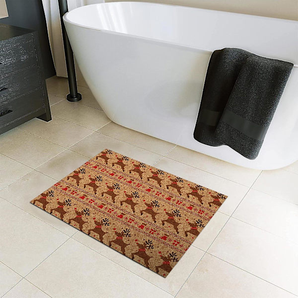 Julegave Kampagne 80*120cm Jule Tæppe Tæppe Til Entré, Gulvmåtte Til Entré, Absorberende Måtte Til Entré, Badeværelsesdørmåtte, Veranda, Seng