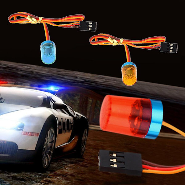 Led-lampe Strobing-sprængende Blinkende roterende lys til 1/10 Rc bil 1:14 Tamiya Tractor Engineering Truck