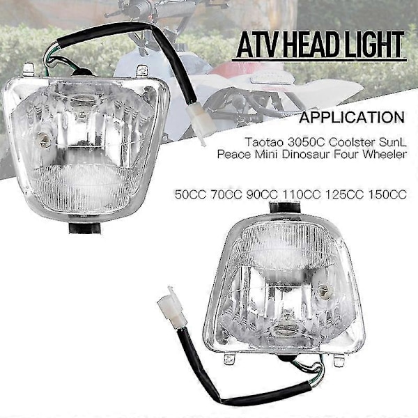 ATV Forlygte Lys Lampe Samling 50Cc 70Cc 90Cc 110Cc 125Cc 150Cc 4 Tilbehør