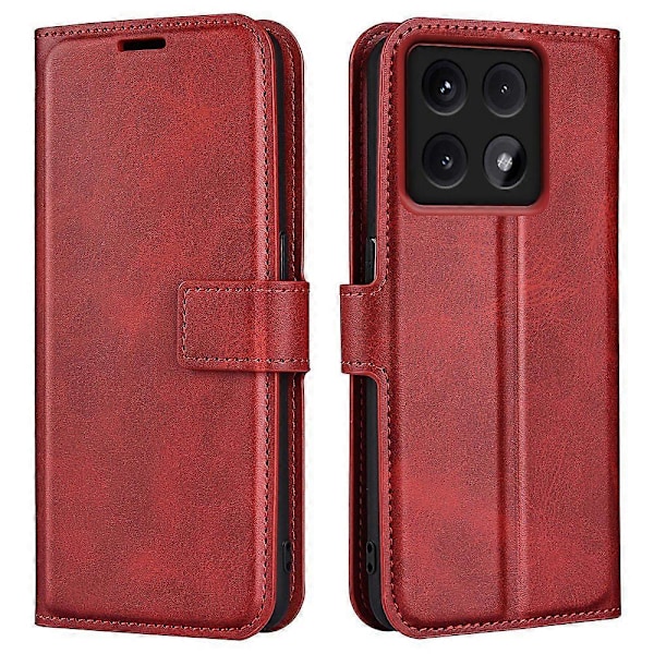Stativfodral för Xiaomi 14T Pro, Anti-Repskydd, Kalvskinnstruktur, Telefonfodral - Gult