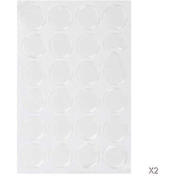 200 stk 1 tommers 3D runde flaskekork-klistremerker Krystallklare epoksy-klistremerker Kuppelklistremerker Prikker for smykkeproduksjon anheng scrapbooking pynt