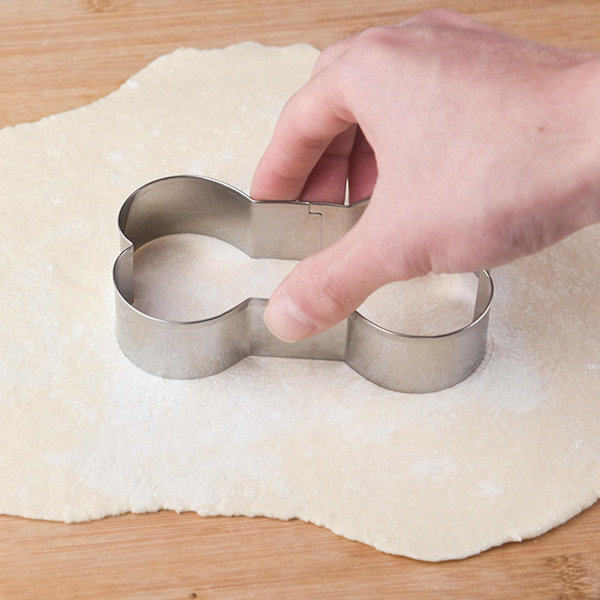 5 st Kakformar Rostfria Non-Stick Återanvändbara DIY Hundben Mini Kakform Rostfritt Stål Smörgåsformar